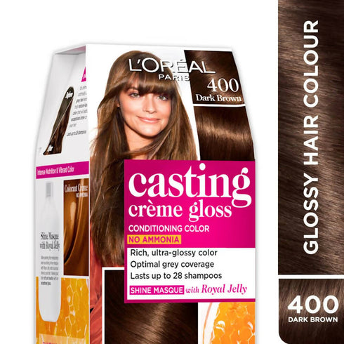 L'Oreal Paris Casting Creme Gloss Conditioning Hair Color | 400 Dark Brown