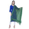 A R Silk Rama green Color Chandna Orgenza cotton Dupattas and Chunnis