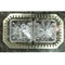 Silver Coated Plastic Plate With 2 Boxes
