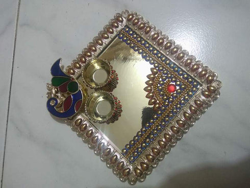 Kumkum Plate In Gold Plate - 425gms