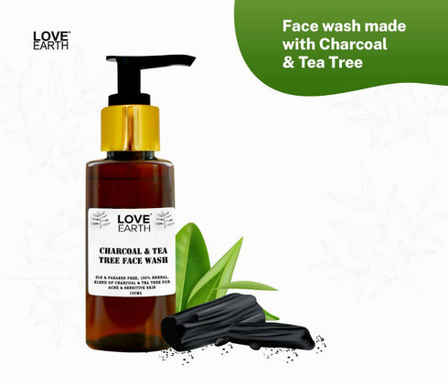 Love Earth Charcoal and Tea Tree Face Wash