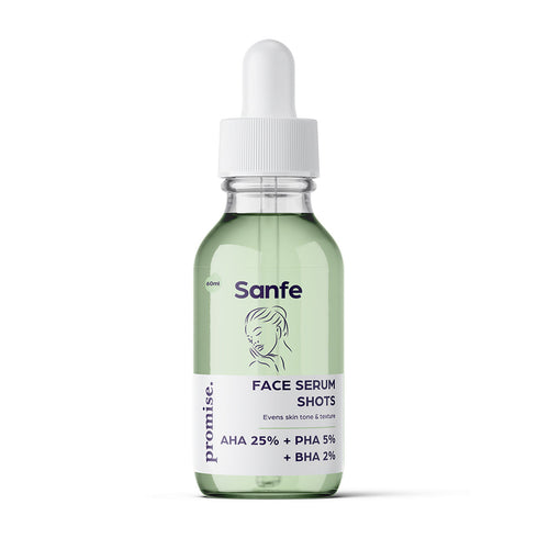 Sanfe Promise Face Serum Shots | Aha 25% + Pha 5% + Bha 2% 60 ml