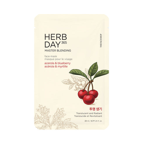 The Face Shop Herb Day 365 Master Blending Mask Acerola And Blueberry 23ml