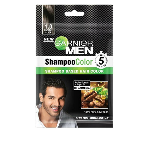 Garnier Men Shade 1 Shampoo Color-Natural Black|20ml