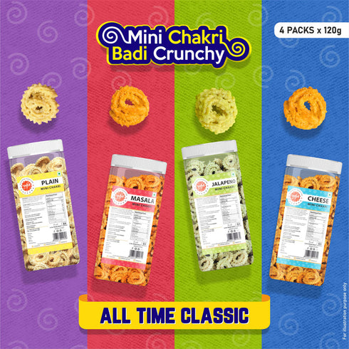 Stuti Khakhra Mini Chakri Combo All Time Classic 4 Flavours