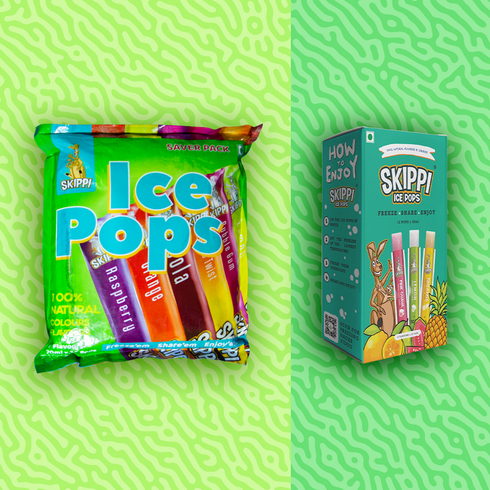 Skippi Ice Pops Aha Freedom | All flavor bag | Green tropical Box