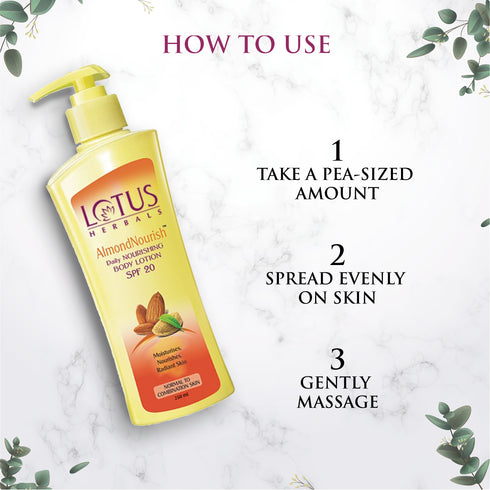 Lotus Almondnourish Daily Nourishing Body Lotion Spf 20