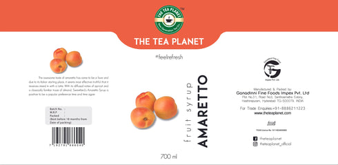 The Tea Planet Amaretto Syrup 700 ml