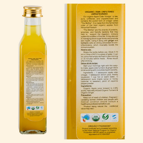 Praakritik Organic Apple Cider Vinegar Turmeric & Ginger