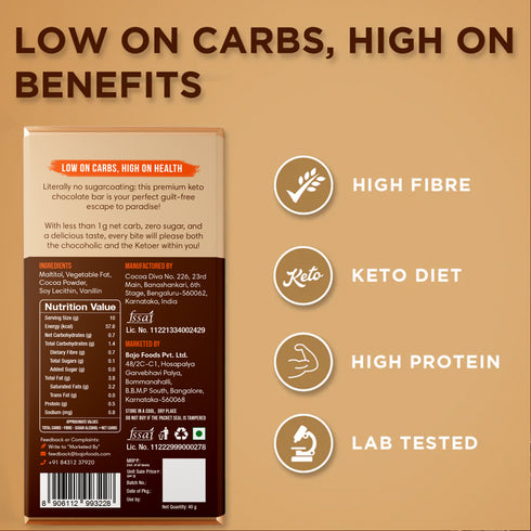 Lo! Foods Keto Dark Chocolate Bar