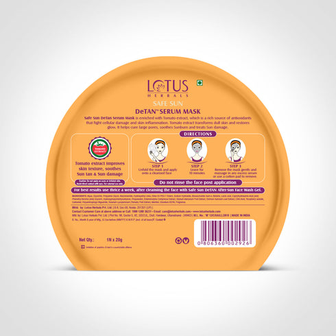 Lotus Safe Sun Detan Serum Mask