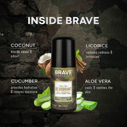 Brave Essentials Roll On Deodorant 50ml
