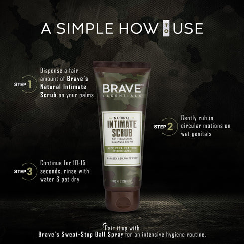 Brave Essentials Natural Intimate Scrub 100ml