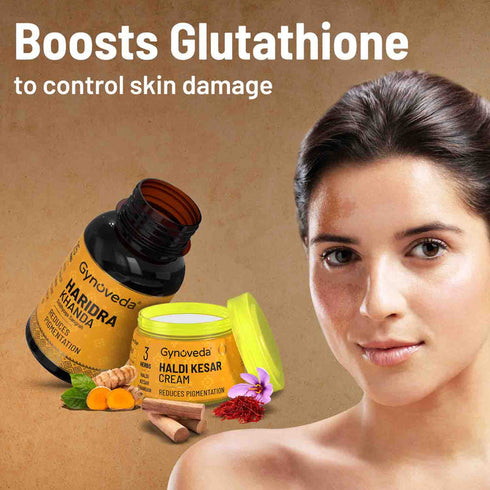Gynoveda Ayurvedic Tablets + Haldi Kesar Cream