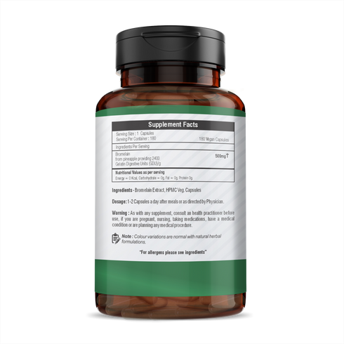H&C Herbal Bromelain Veg Capsules