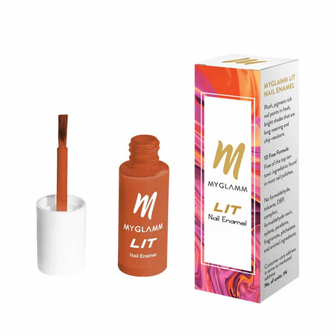 Myglamm LIT Nail Enamel | Thirsty | Scarlet Shade 7 ml