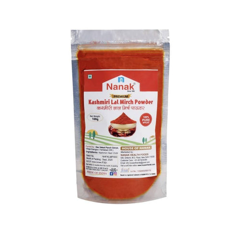 Nanak Premium Kashmiri Red Chilli (Lal Mirch) Powder 100g