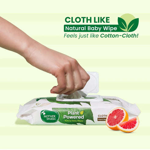 Mother Sparsh Plant Powered Natural Baby Wipes with Grapefruit
