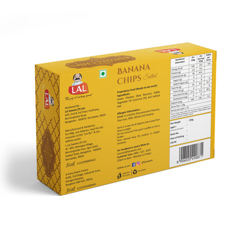 Lal Sweets Banana Chips Salted 250g