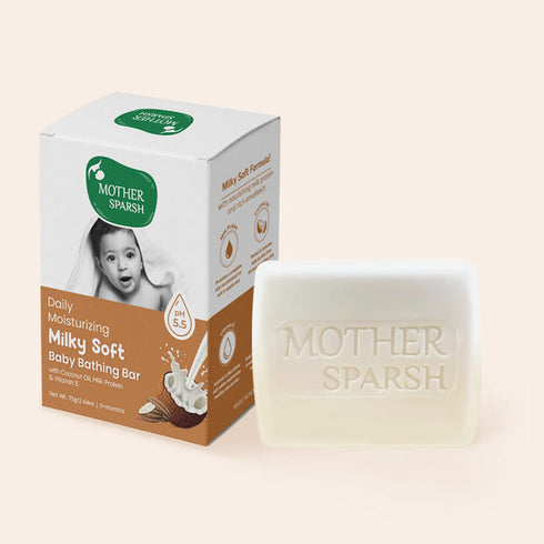 Mother Sparsh Daily Moisturizing Milky Soft Baby Bathing Bar 75g