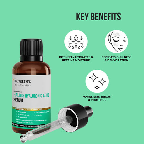 Dr. Sheth's Haldi and Hyaluronic Acid Serum 30ml