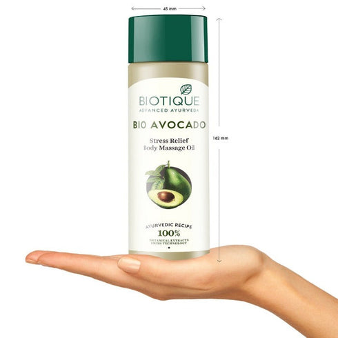 Biotique Advanced Ayurveda Bio Avocado Stress Relief Body Massage Oil 120ml