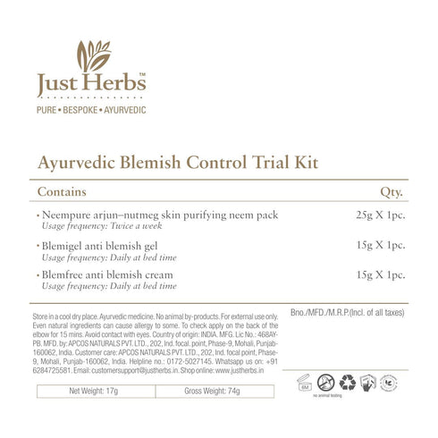 Ayurvedic Blemish Control Trial Kit 55g