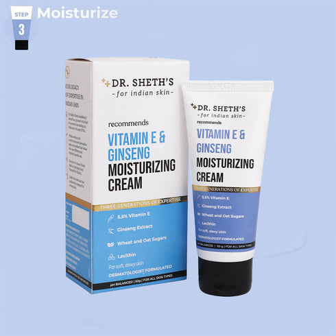 Dr. Sheth's Vitamin E and Ginseng Moisturizing Cream 50g