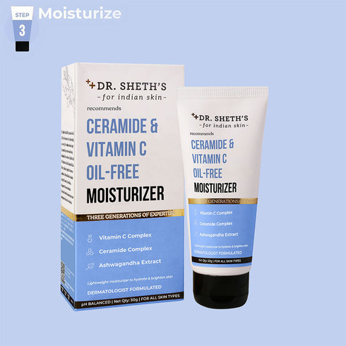 Dr. Sheth's Ceramide and Vitamin C Brightening Oil Free Moisturizer