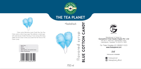 The Tea Planet Blue Cotton Candy Syrup 700 ml