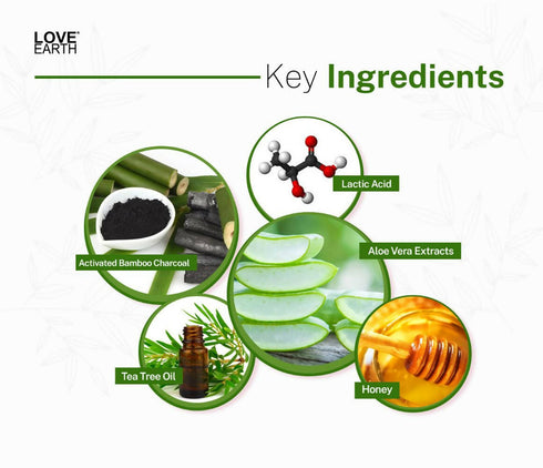 Love Earth Charcoal and Tea Tree Face Wash