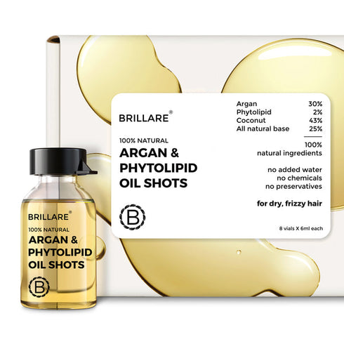 Brillare Argan and Phytolipid Oil Shots For Dry Frizzy Hair