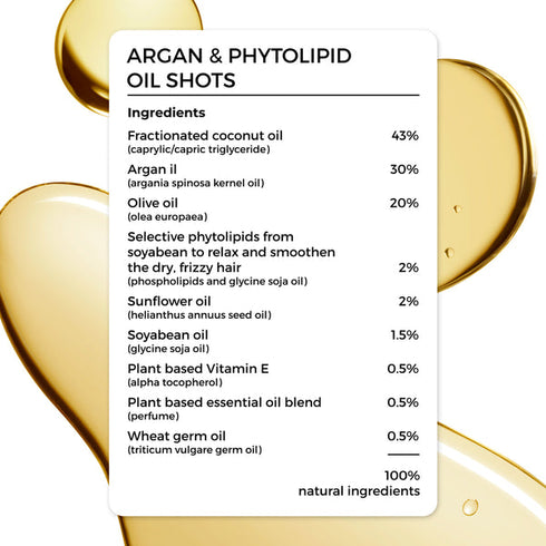 Brillare Argan and Phytolipid Oil Shots For Dry Frizzy Hair