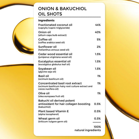 Brillare Onion and Bakuchiol Oil Shots For Hair Fall Reduction