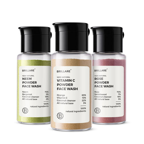 Brillare Powder Face Wash With Yellow Pouch