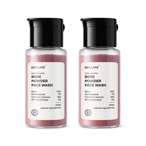 Brillare Rose Powder Face Wash For Youthful Skin