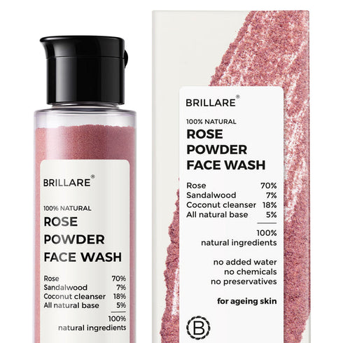 Brillare Rose Powder Face Wash For Youthful Skin
