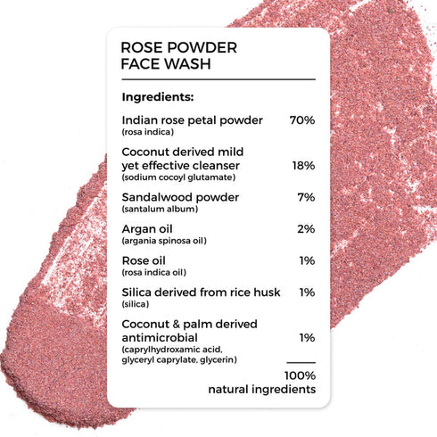 Brillare Rose Powder Face Wash For Youthful Skin