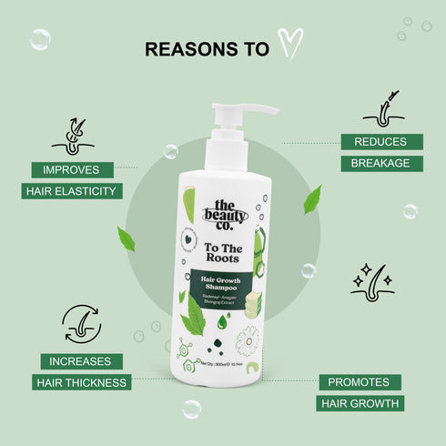 the beauty co Hair Elixir | Hair Growth Shampoo and Oil and Strawberry Coffee Scrub