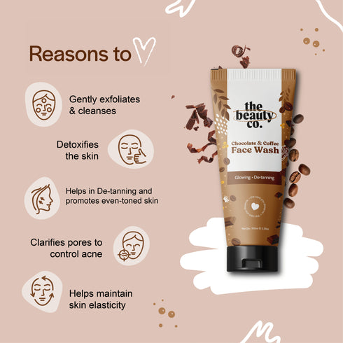 the beauty co Choco Coffee Detan Essential Face wash and Face scrub and Strawberry Scrub