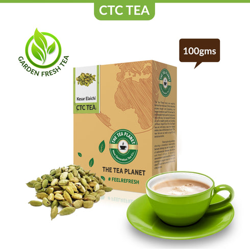 The Tea Planet Kesar Elaichi Flavored CTC Tea