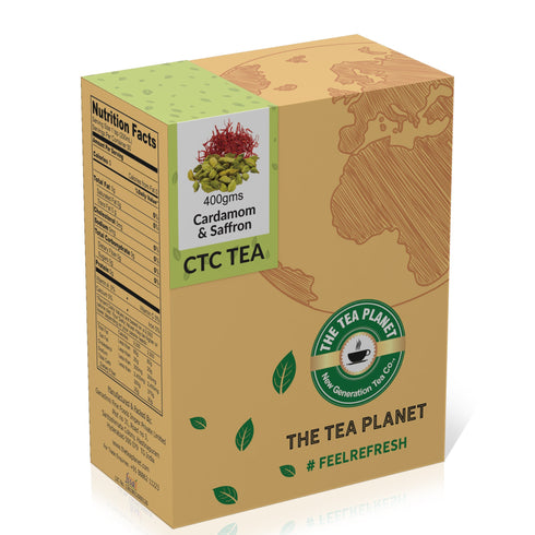 The Tea Planet Earl Cardamom & Saffron Flavored CTC Tea