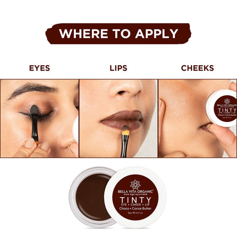 Bella Vita Organic Choco 3 in 1 Lip Tinty Blush 8g