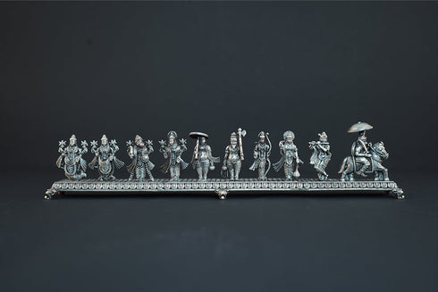 Pure Silver Antique Dasavataram Set 180g