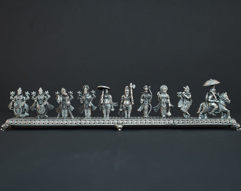 Pure Silver Antique Dasavataram Set 180g