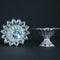 Pure Silver Flower Shaped Diya 42 grams Pair