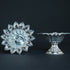 Pure Silver Flower Shaped Diya 42 grams Pair