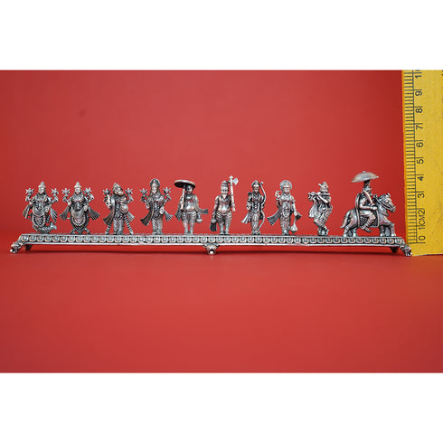 Pure Silver Antique Dasavataram Set 180g