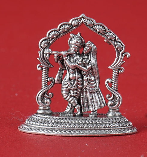 Pure Silver Radha Krishna Frame Antique 25g