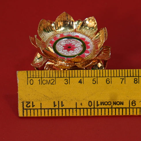 Pure Silver Lotus Stand Gold Plated 42 grams